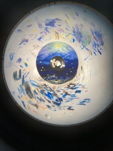 peinture miniature sur laiton, phase de lune, pleine lune